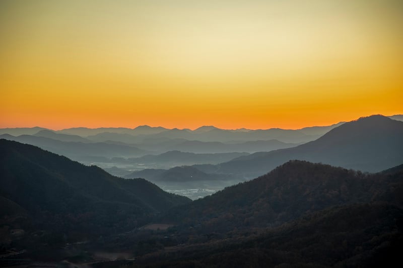 Sunrise over mountains